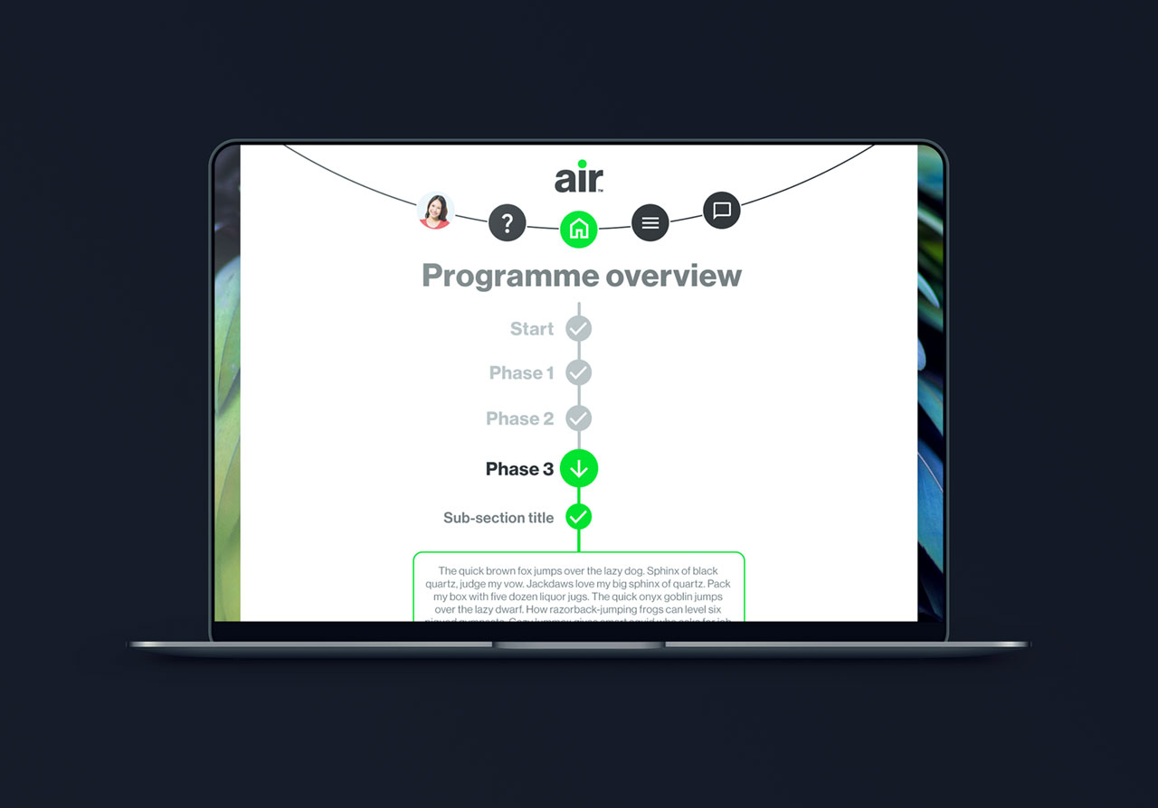 website-app-ui-designs-air-learning-platform-programme-overview-screen