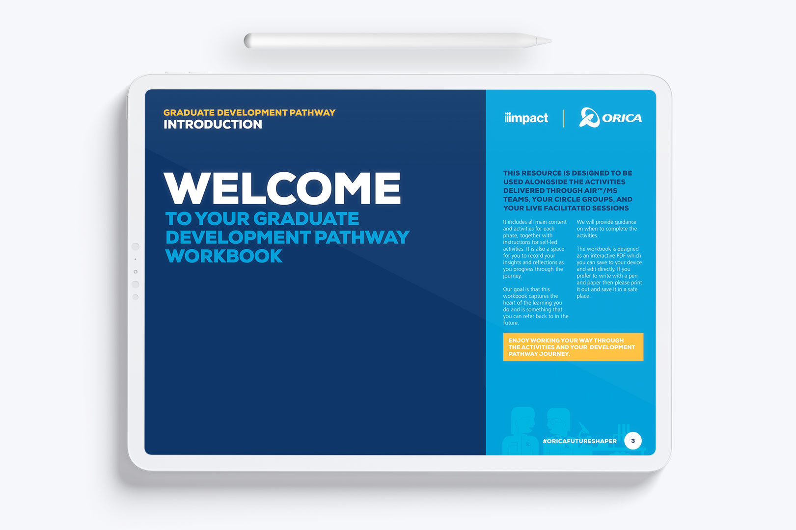 digital-workbook-ui-design-orica-graduates-welcome