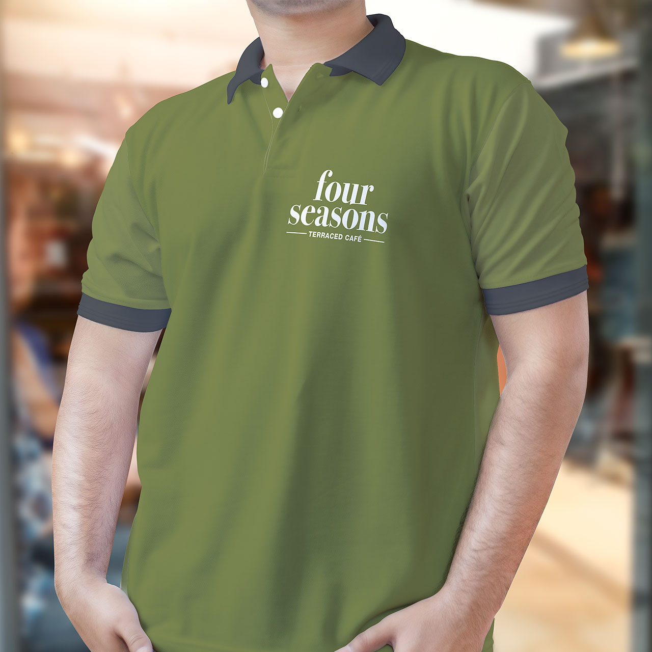 logo-brand-design-four-seasons-cafe-polo-shirt-sage