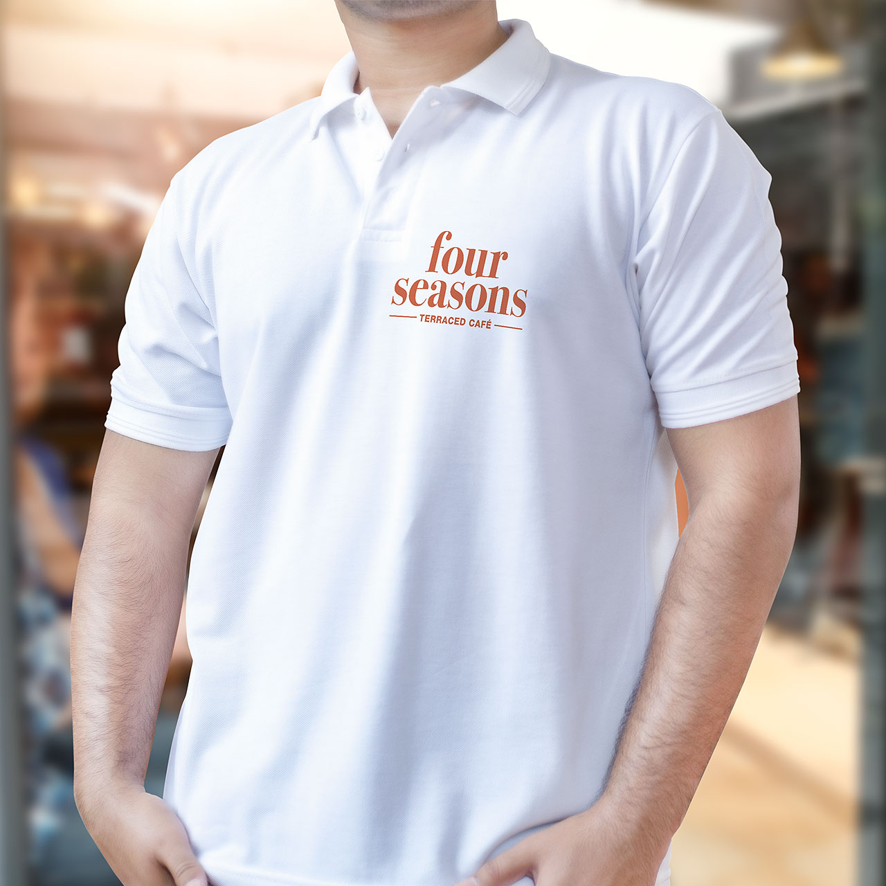 logo-brand-design-four-seasons-cafe-polo-shirt-white