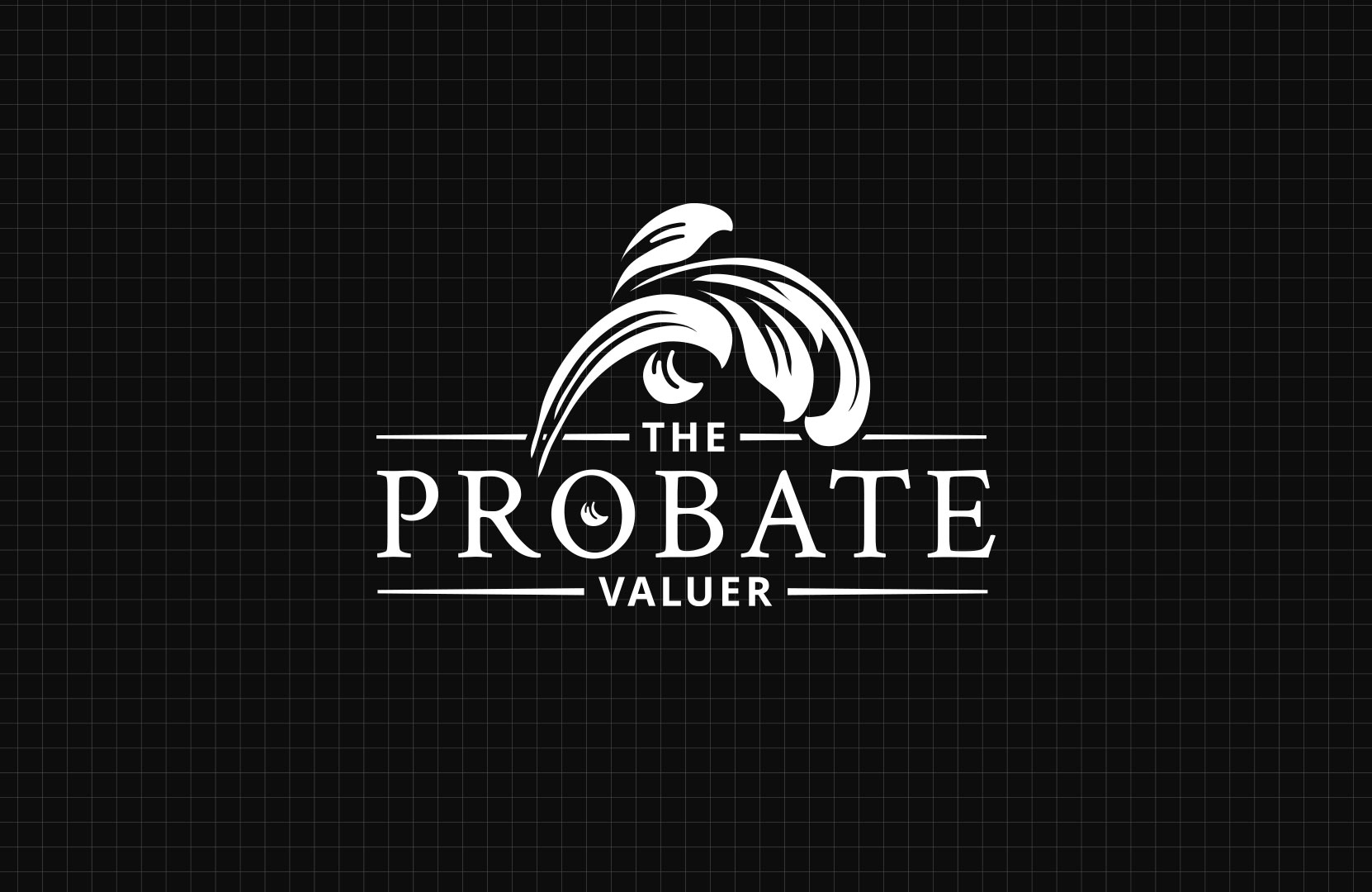 logo-brand-design-probate-valuer-logo-design-white-on-black