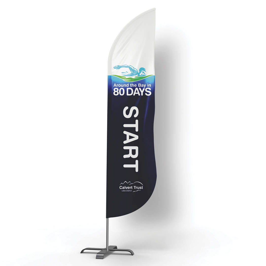 logo-brand-design-calvert-trust-charity-swim-feather-flag-start