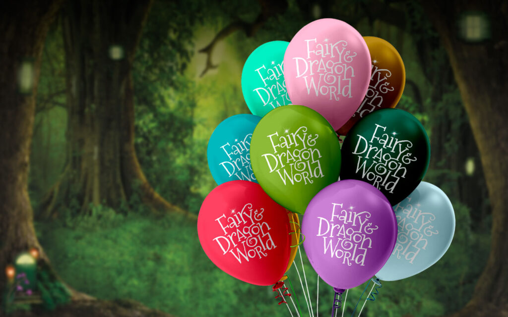 logo-brand-exhibition-design-fairy-dragon-world-hayes-merchandise-balloons