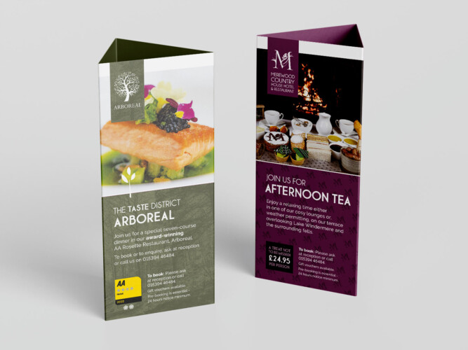 brand-print-point-of-sale-design-table-talker-merewood-arboreal-restaurant-afternoon-tea