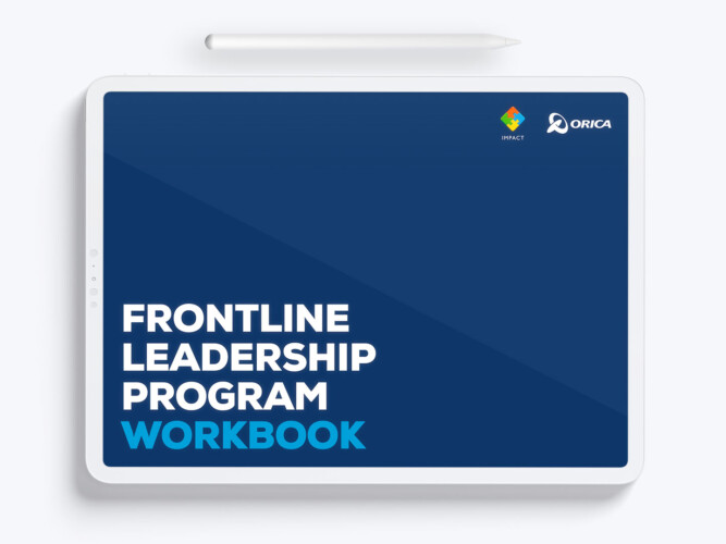 digital-workbook-design-orica-frontline-leadership-programme-cover